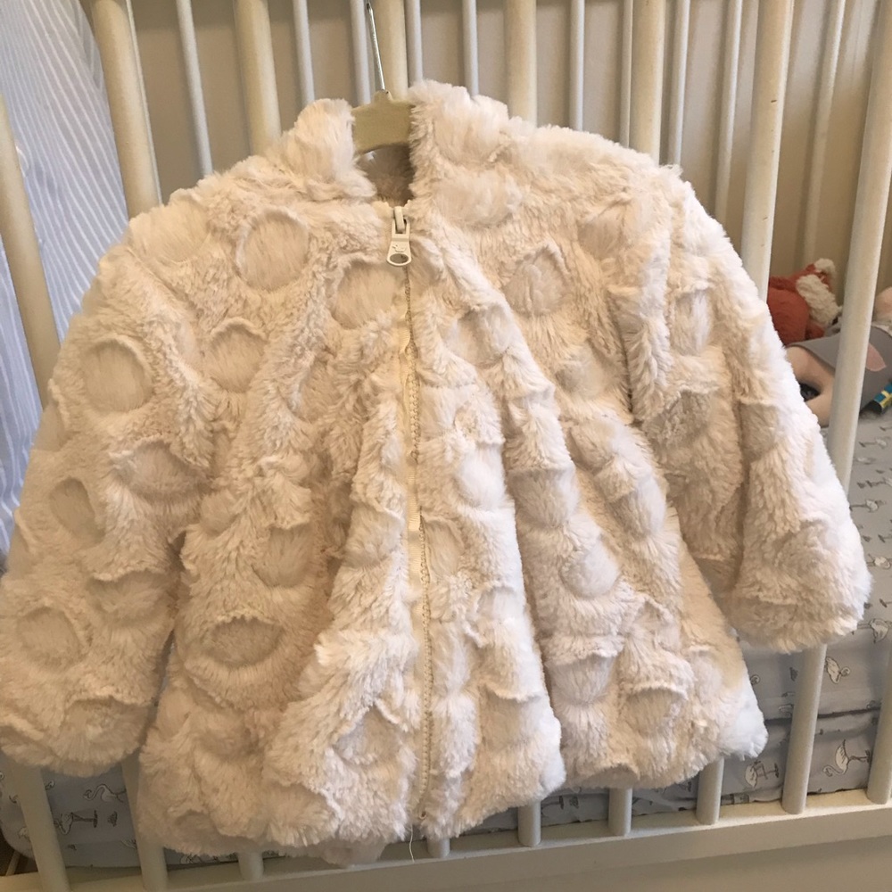 Cream winter coat - 12 months